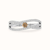 natural citrine promise rings in sterling silver